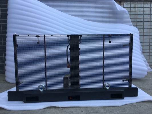 Exhibición fácil de trabajo de la instalación de la temperatura -10~40℃ de la pantalla de la cortina de la pared de cristal LED