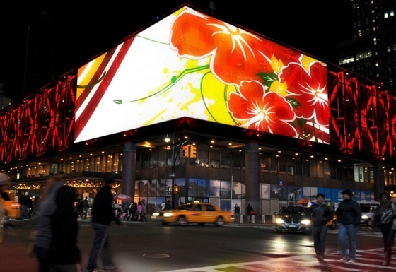 Alta pantalla al aire libre curvada del brillo P8 LED arqueada para la publicidad