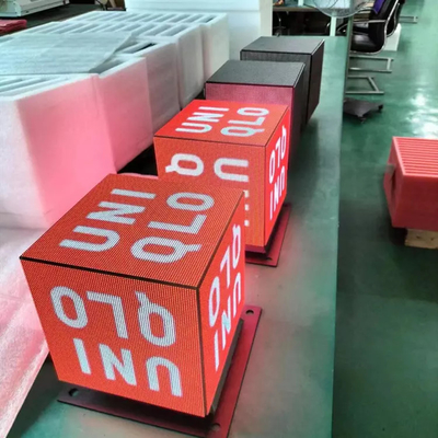 Ángulo completo estéreo formado especial LED de la exhibición de encargo del cubo de Kingvisionled