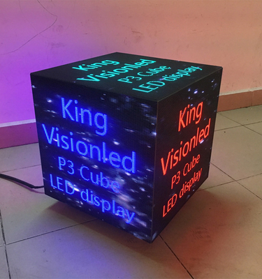 3d llevó el cubo ligero llevado dinámico P3 576x576 de la venta al por menor de la caja de presentación de la exhibición del cubo