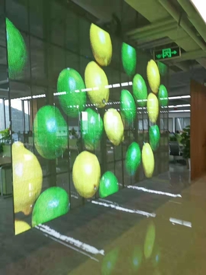 Exhibición llevada transparente de alquiler llevada flexible de la película P3.91 de la pantalla de la cortina de Hd