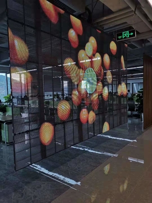 Exhibición llevada transparente de alquiler llevada flexible de la película P3.91 de la pantalla de la cortina de Hd